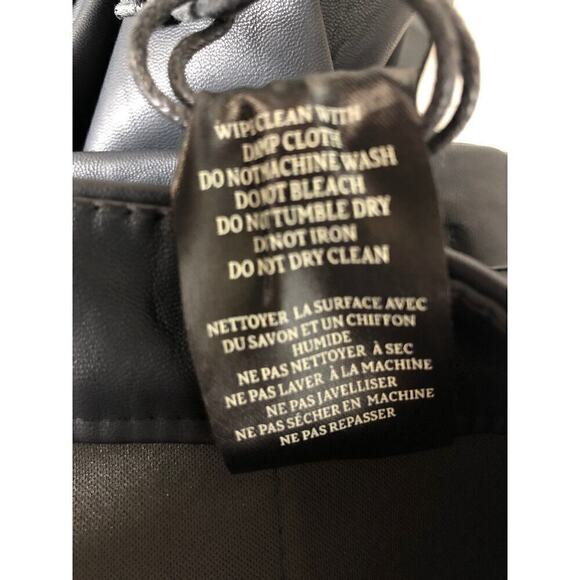 Blank NYC The Bond Pants Vegan Leather Skinny Mid Rise Carbon Black NWT Size 26 - Picture 10 of 11